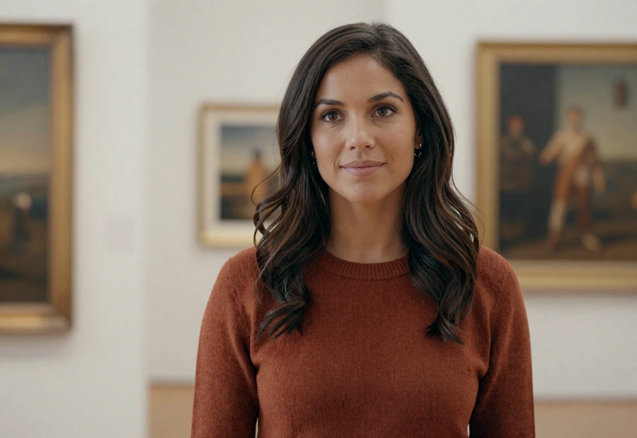 Woman at a museum, reflecting the unhurried dating veterans enjoy after transitioning to civilian life