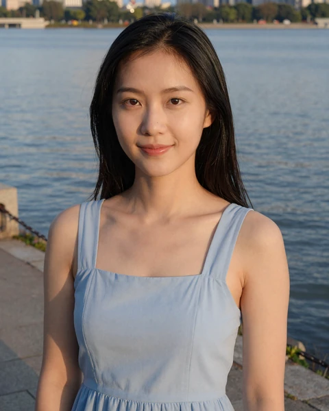 Verified single woman on a waterfront boardwalk using a military dating site
