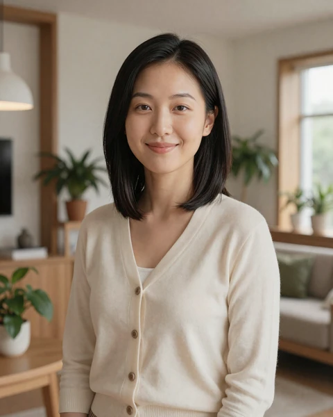 Verified Asian woman in a modern apartment open to military pilot dating on our platform