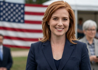 Woman at a veteran community event on a veteran dating site for military singles